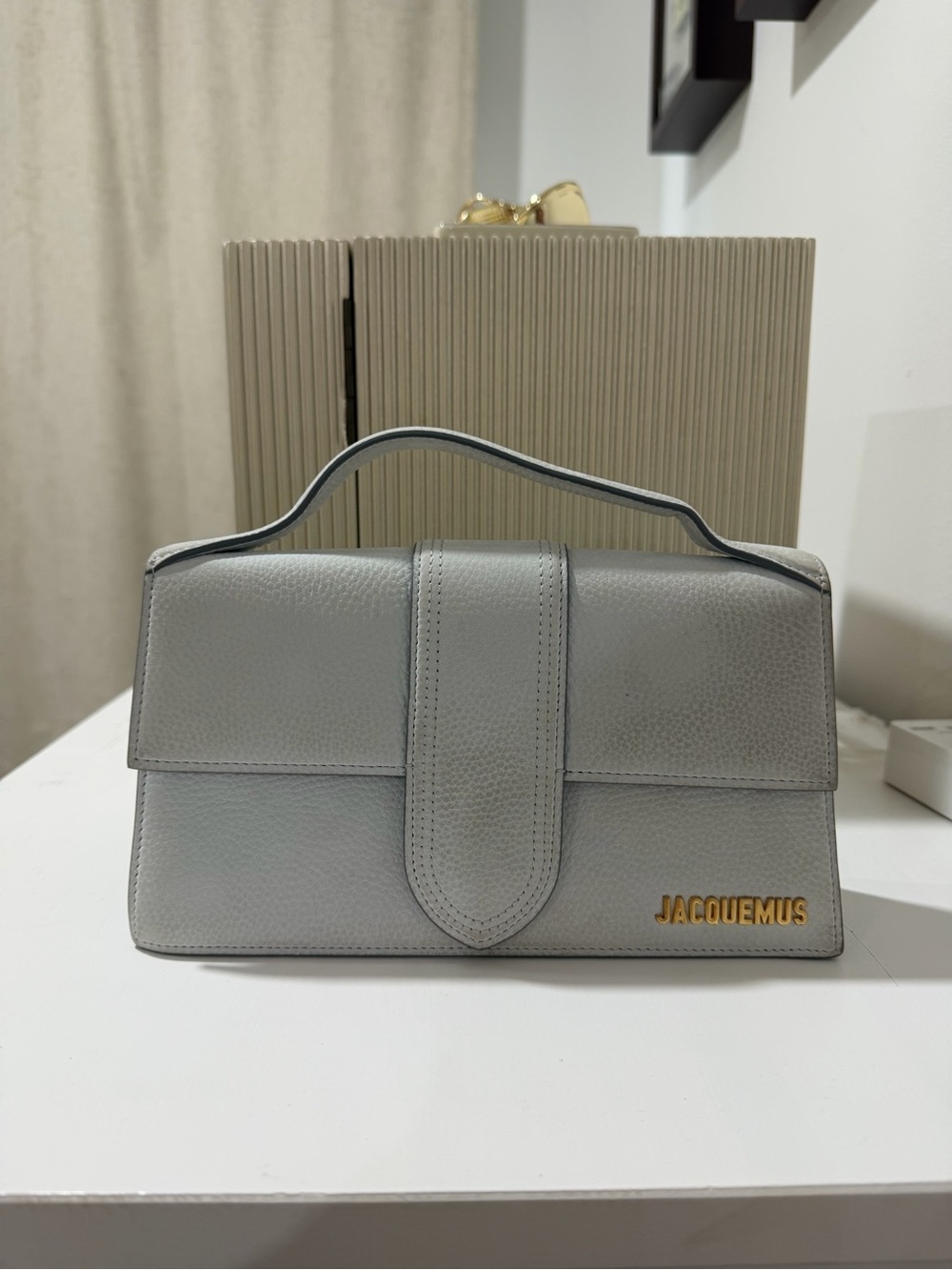Jacquemus Grey La Montagne ‘Le Grand Bambino’ Bag